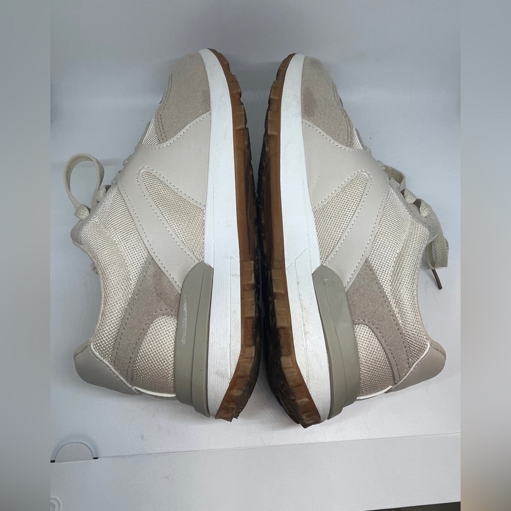 Rachel Zoe Sophie Tan Cream Lace Up Fashion Sneakers US Size 9 - Picture 6 of 13